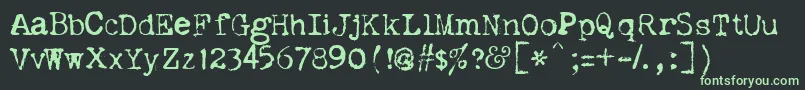 DislexiE Font – Green Fonts on Black Background