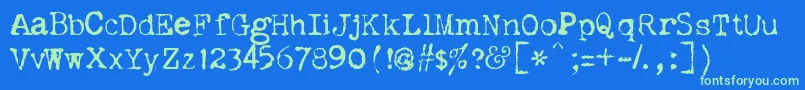More about DislexiE Font DislexiE Font – Green Fonts on Blue Background