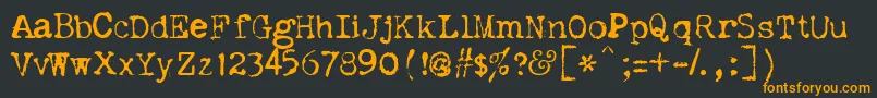 DislexiE Font – Orange Fonts on Black Background