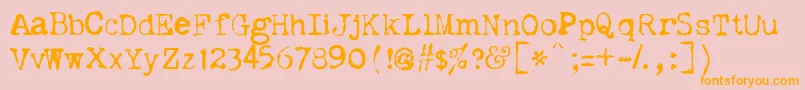 DislexiE Font – Orange Fonts on Pink Background