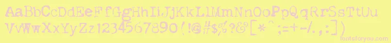 DislexiE Font – Pink Fonts on Yellow Background