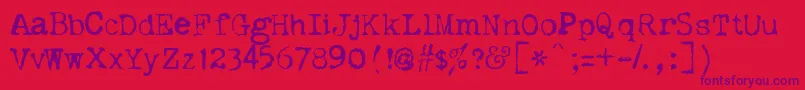 DislexiE Font – Purple Fonts on Red Background