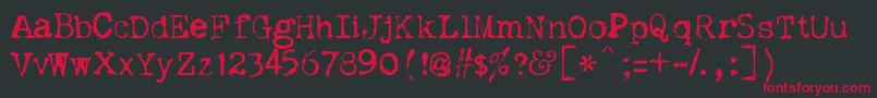 DislexiE Font – Red Fonts on Black Background