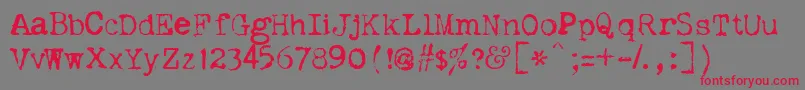 DislexiE Font – Red Fonts on Gray Background