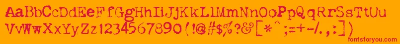 DislexiE Font – Red Fonts on Orange Background