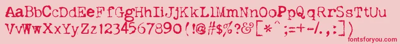 DislexiE Font – Red Fonts on Pink Background