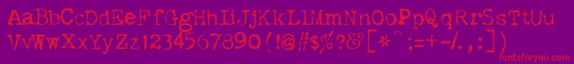 DislexiE Font – Red Fonts on Purple Background