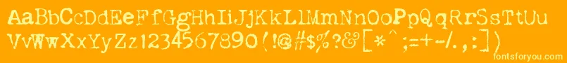 DislexiE Font – Yellow Fonts on Orange Background