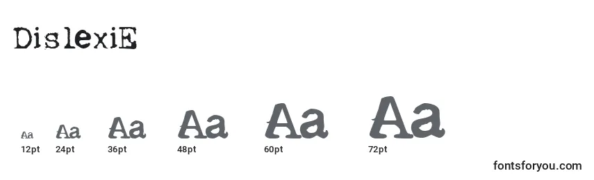 DislexiE Font Sizes