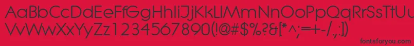 LitheRegular Font – Black Fonts on Red Background