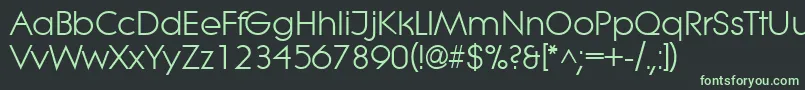 LitheRegular Font – Green Fonts on Black Background