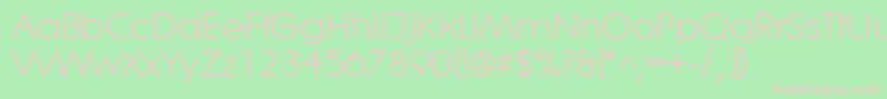 LitheRegular Font – Pink Fonts on Green Background