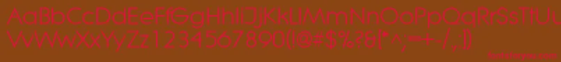 LitheRegular-Schriftart – Rote Schriften auf braunem Hintergrund