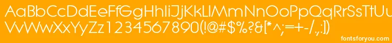 LitheRegular Font – White Fonts on Orange Background