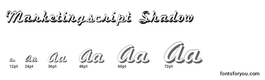 Marketingscript Shadow Font Sizes