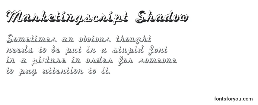 Marketingscript Shadow Font