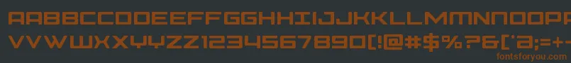 Czcionka Phoeniciacond – brązowe czcionki na czarnym tle