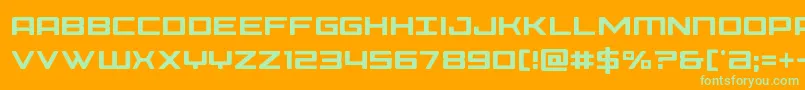 Phoeniciacond-fontti – vihreät fontit oranssilla taustalla