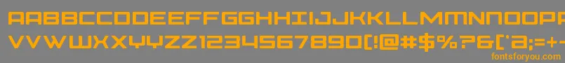 フォントPhoeniciacond – オレンジの文字は灰色の背景にあります。
