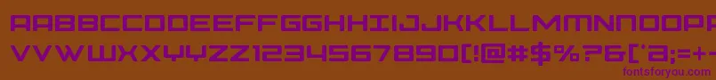 Phoeniciacond-Schriftart – Violette Schriften auf braunem Hintergrund