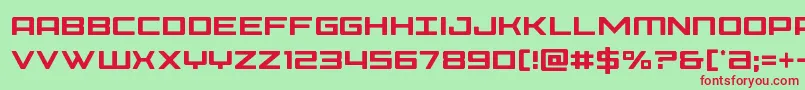 フォントPhoeniciacond – 赤い文字の緑の背景