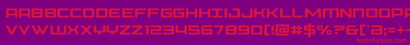 フォントPhoeniciacond – 紫の背景に赤い文字