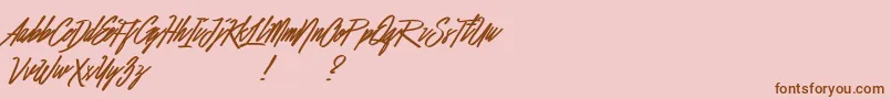 BefittingDemo-Schriftart – Braune Schriften auf rosa Hintergrund