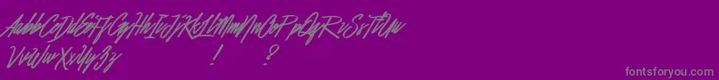 BefittingDemo-Schriftart – Graue Schriften auf violettem Hintergrund