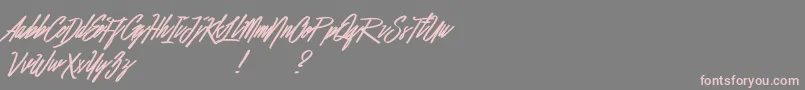 BefittingDemo-Schriftart – Rosa Schriften auf grauem Hintergrund