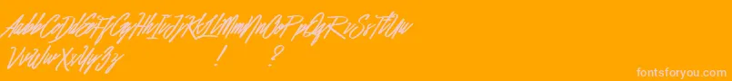 BefittingDemo Font – Pink Fonts on Orange Background