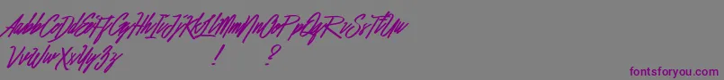 BefittingDemo-Schriftart – Violette Schriften auf grauem Hintergrund