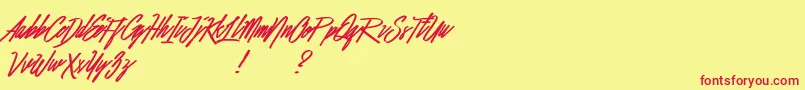 BefittingDemo Font – Red Fonts on Yellow Background