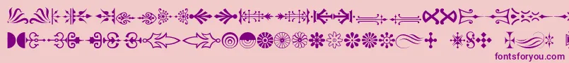 Pcornaments Font – Purple Fonts on Pink Background