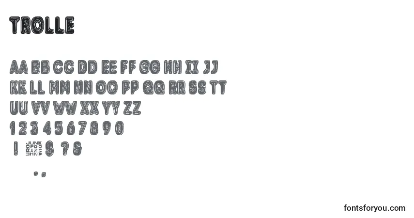 Шрифт Trolle – алфавит, цифры, специальные символы