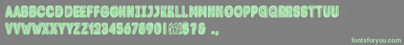 Trolle Font – Green Fonts on Gray Background
