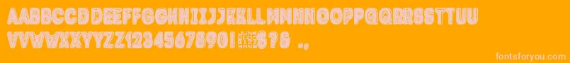 Trolle Font – Pink Fonts on Orange Background