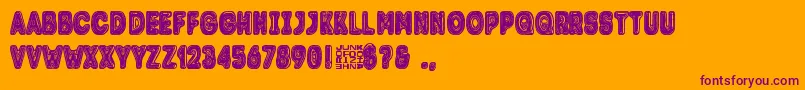 Trolle-fontti – violetit fontit oranssilla taustalla