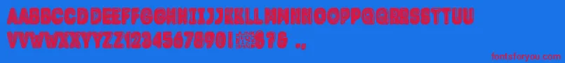 Trolle Font – Red Fonts on Blue Background
