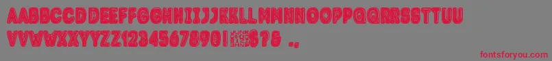 フォントTrolle – 赤い文字の灰色の背景