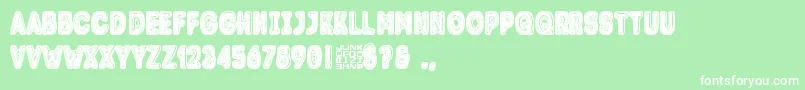 Trolle Font – White Fonts on Green Background