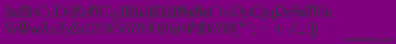 ARomanusBold-Schriftart – Schwarze Schriften auf violettem Hintergrund