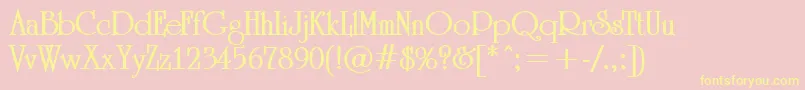 ARomanusBold Font – Yellow Fonts on Pink Background
