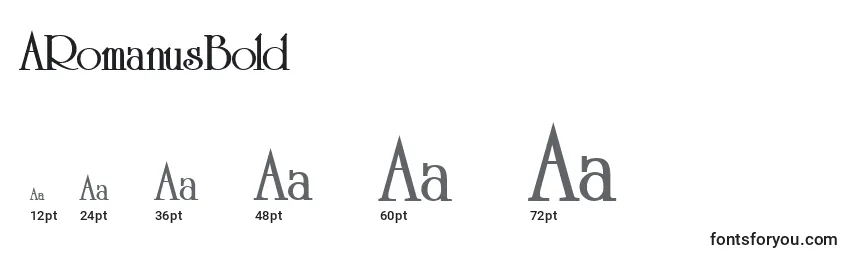 ARomanusBold Font Sizes