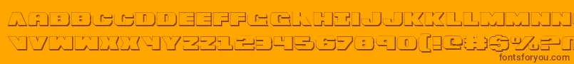 Bummer ffy-Schriftart – Braune Schriften auf orangefarbenem Hintergrund