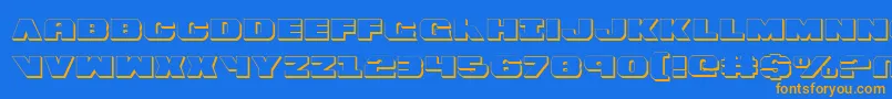 Bummer ffy Font – Orange Fonts on Blue Background