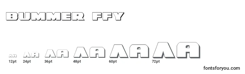 Размеры шрифта Bummer ffy