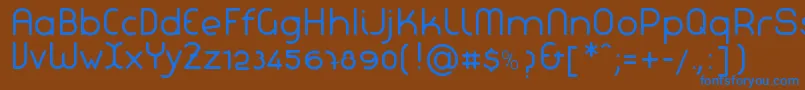 LaChataNormal Font – Blue Fonts on Brown Background