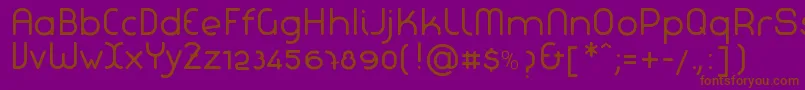 LaChataNormal Font – Brown Fonts on Purple Background