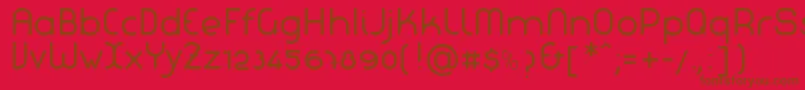 LaChataNormal Font – Brown Fonts on Red Background