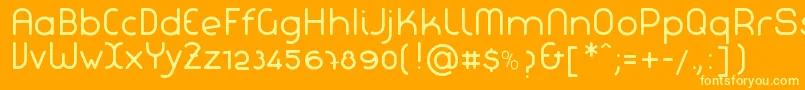 LaChataNormal Font – Yellow Fonts on Orange Background